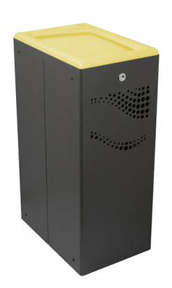 Papelera de metal con tapa basculante de 40 litros - Compra Online