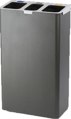 PAPELERA COMPACTA 105L RECICLAJE 3 AROS 