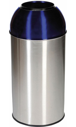 Papelera Dome 40 litros Inox Cupula Abierta Azul y - Compra Online