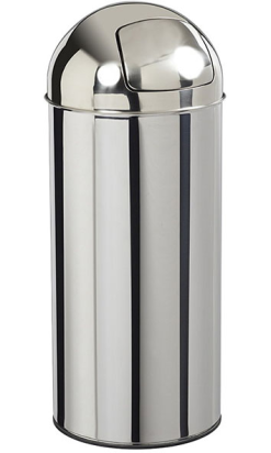 PAPELERA IDEAL 40 l TAPA PUSH inox satinada