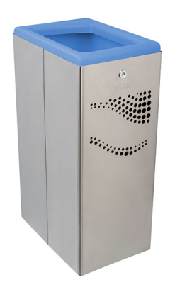 Papelera de acero inoxidable satinado 40L - ¡Compra ahora!