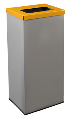 Papelera metálica amarilla de 70 litros - ¡Oferta!