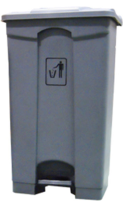 PAPELERA TOTAL GRIS 68 l con pedal