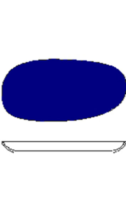 PLATO CORTO 24x12 cm ISOLA AZUL COBALTO Costaverde