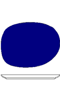 PLATO GRANDE 32x24 cm ISOLA AZUL COBALTO Costaverd