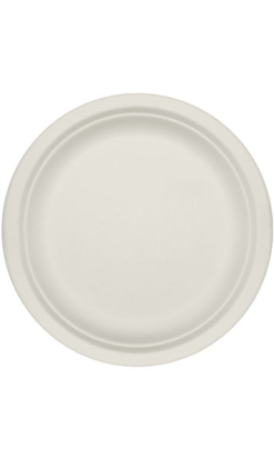 PLATO LLANO FIBRA BIO Ø17x1,5cm blanco compostable