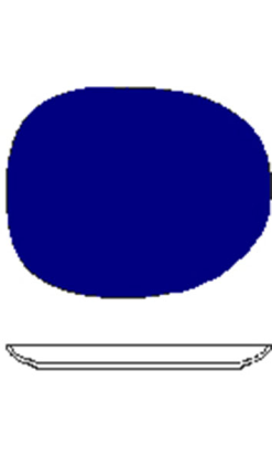 PLATO PEQUEÑO 22x18 cm ISOLA AZUL COBALTO 