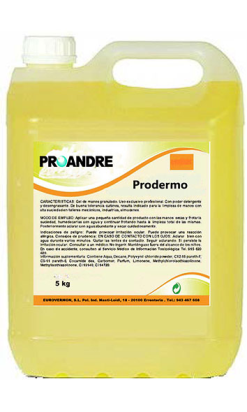 PRODERMO Gel sin perfume y colorantes Ecolabel
