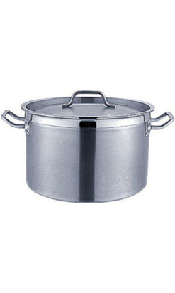 PUCHERO INOX CON TAPA 22 l Ø38,4x24,7 cm