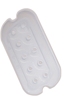 REJILLA HERMÉTICO 1/4 220x100x20 mm transparente