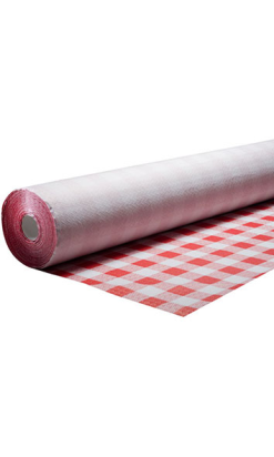 ROLLO MANTEL CELULOSA 1x100m cuadros rojo 40g