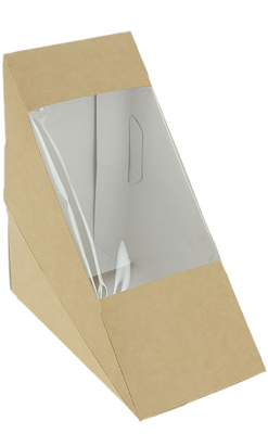 SANDWICH KRAFT VENTANA PLA 300 g DOBLE 12,3x12,3x5