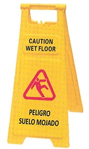 SEÑAL DE AVISO SUELO MOJADO (ingles-castellano)
