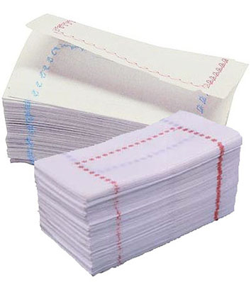 SERVILLETA 14x14cm ZIG-ZAG 1c blanca