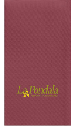 Servilleta 40x40 cm 2 colores burdeos - Compra online