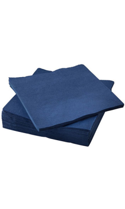 SERVILLETA 40x40cm 2c 1/4 P&P azul
