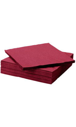 SERVILLETA 40x40cm 2c 1/4 P&P burdeos