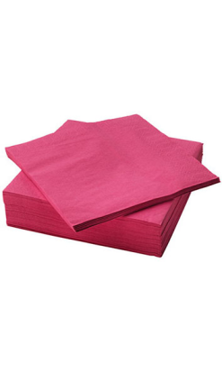 SERVILLETA 40x40cm 2c 1/4 P&P fucsia