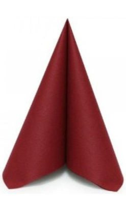 SERVILLETA 40X40cm AIRLAID 60g 1/4 burdeos