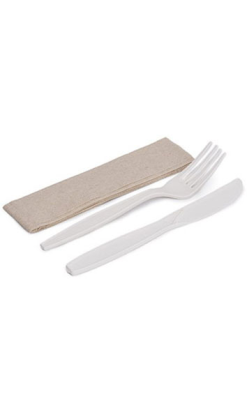 Cubiertos de Fibra de Bambú Biodegradables - Set de 3 Piezas