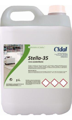 STELLA-35 cera autobrillante suelos pásticos