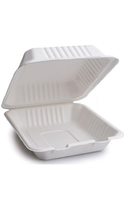 Tupper Fibra Bio 1600ml - Contenedor Compostable Blanco