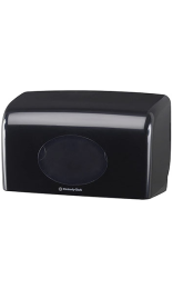 Dispensador doble rollo higiénico Aquarius negro