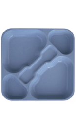 Bandeja 5 Compartimentos - Polipropileno Azul - Organizador y Almacenamiento