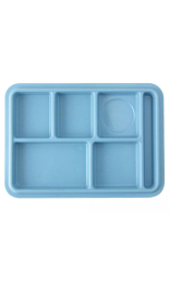 Bandeja 6 Compartimentos 370x265x25mm - Polipropileno Azul