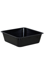 BANDEJA MELAMINA 250x250x80 mm negra