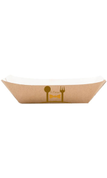 Barqueta de Cartón Kraft 300g - Medidas 105x70mm (Superior) - 73x47mm (Base)