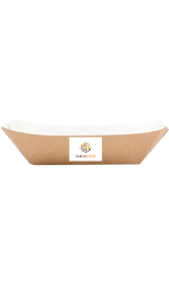 Barqueta Kraft 300g - 115x75mm Base 93x53mm | Personalizada en 4 colores