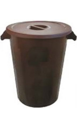 BARREÑO WEX CON TAPA HAS 100 l marron