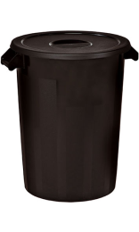 BARREÑO WEX CON TAPA HAS 100 l negro