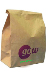 Bolsa Kraft Americana 80g 15+10x32 cm - Personalizada - Envío Rápido