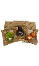 Bolsa Reutilizable Fresh Kraft con Cierre Adhesivo - 20x30cm