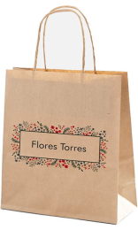 Bolsa Kraft Asa Cordel 80g 26+17x24cm - Personalizada