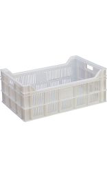 CAJA APILABLE CALADA 35 l 600x400x208 mm  blanca 