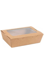 Caja Natural con Ventana OPP 1980 ml - ¡Compra ahora y exhibe tus productos!