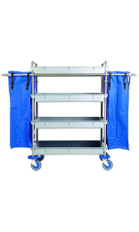 CARRO MOD 10 CROMADO 4 bandejas polipropileno 