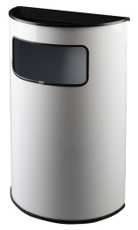 Cenicero Papelera Semicircular con Cubo 80L KOK - ¡Oferta!