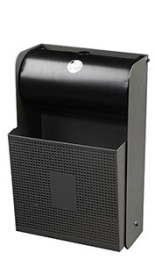 CENICERO PAPELERA LAND 20 l metalica pintada negra