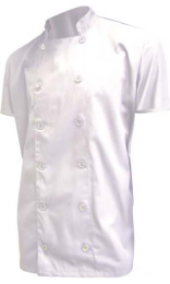 CHAQUETA CHEF CLASICA UNISEX MANGA CORTA BOTONES