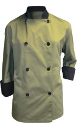 CHAQUETA CHEF UNISEX MANGA COMBINADA BOTONES 200g 