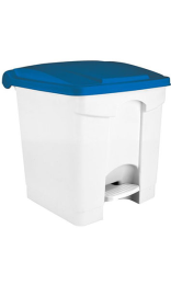 CONTENEDOR 30 l VDM con tapa azul y pedal
