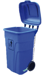 CONTENEDOR CHARGE AZUL 120 l con pedal