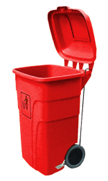 CONTENEDOR CHARGE ROJO 120 l con pedal
