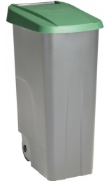Contenedor Eco Gris 85 l con Tapa Verde - Envío Rápido
