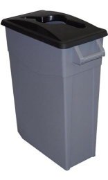 Contenedor Gris EUS HAS 65L - Tapa Abierta y Ruedas