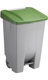 CONTENEDOR SEL HAS 80 l gris con pedal con tapa